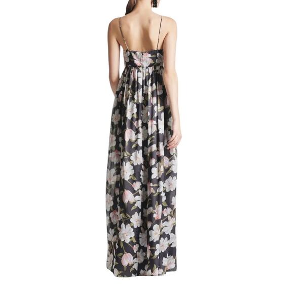 Sachin + Babi NEW Size 8 Jessica Floral V Neck Empire Waist Gown Ebony Garden - Picture 2 of 10